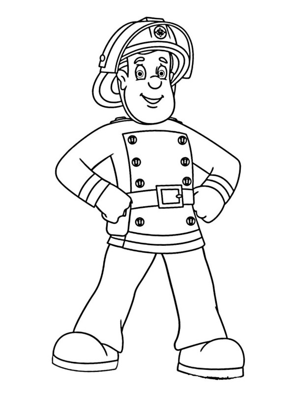 Sam il pompiere disegno da colorare