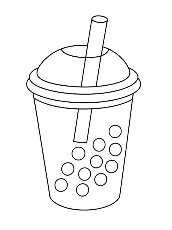 Bubble tea disegno da colorare Bubble tea disegno da colorare