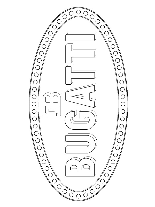Bugatti logo disegno da colorare