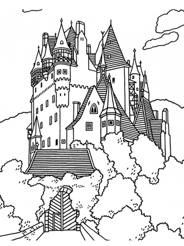 Castello di Eltz disegno da colorare