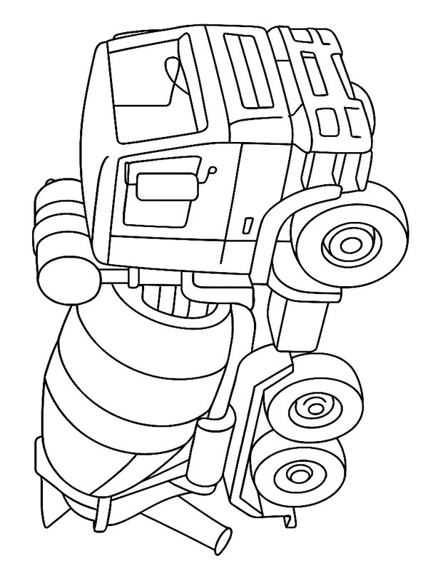 Betoniera disegno da colorare Betoniera disegno da colorare