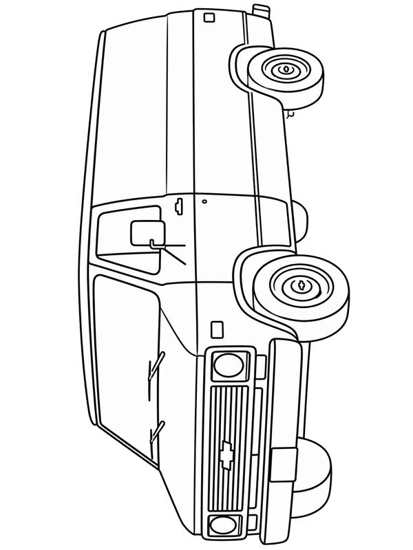 Chevrolet van disegno da colorare Chevrolet van disegno da colorare