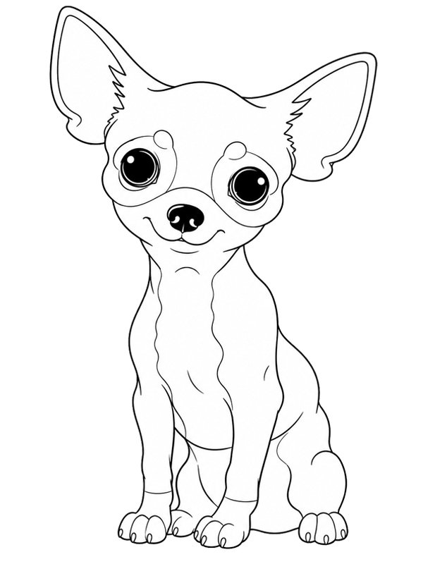 Cucciolo di Chihuahua disegno da colorare