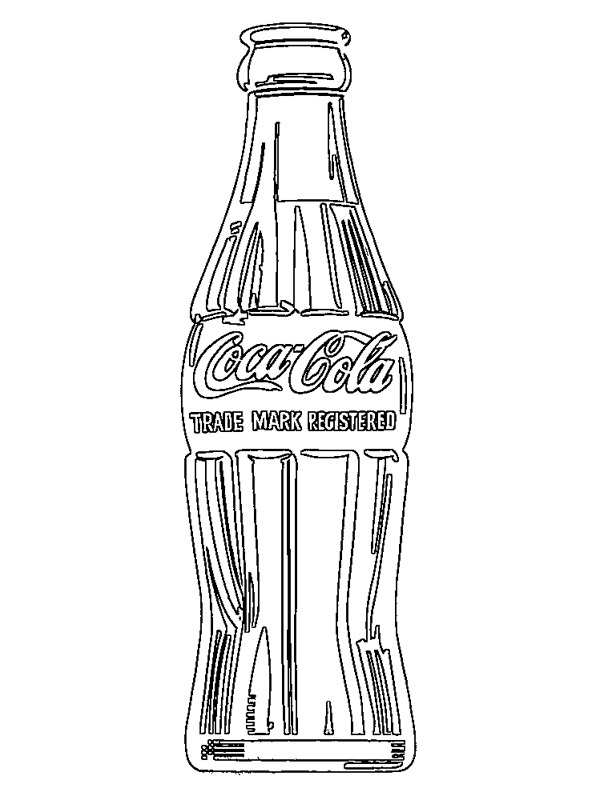 Bottiglia di Coca Cola disegno da colorare