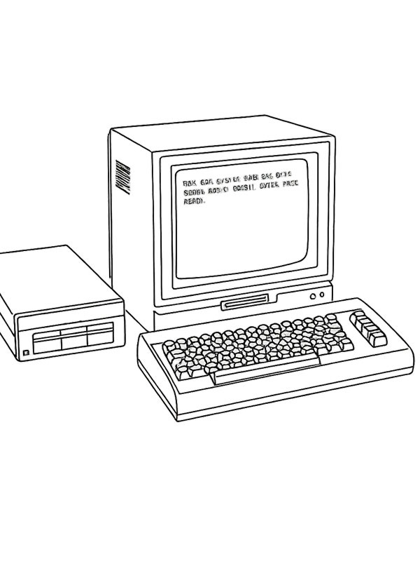 Commodore 64 disegno da colorare Commodore 64 disegno da colorare
