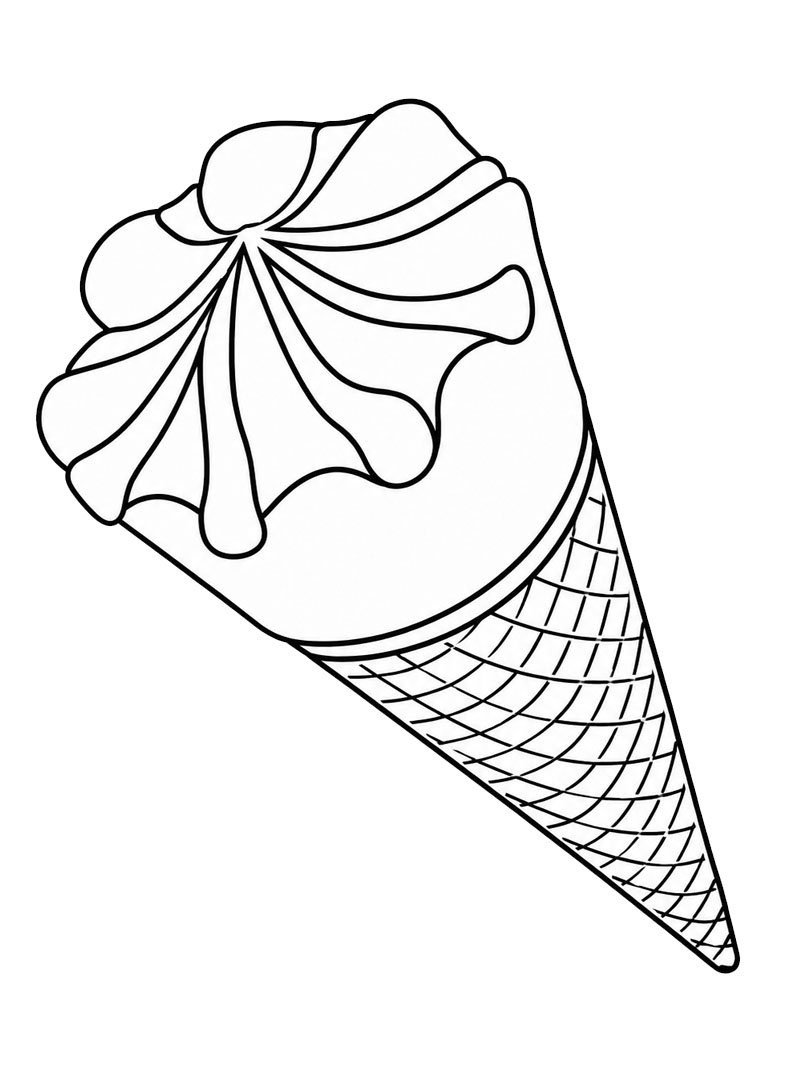 Gelato Cornetto disegno da colorare Gelato Cornetto disegno da colorare
