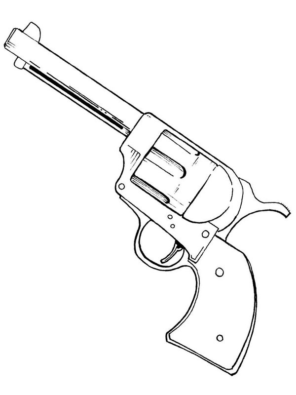 Pistola da cowboy disegno da colorare