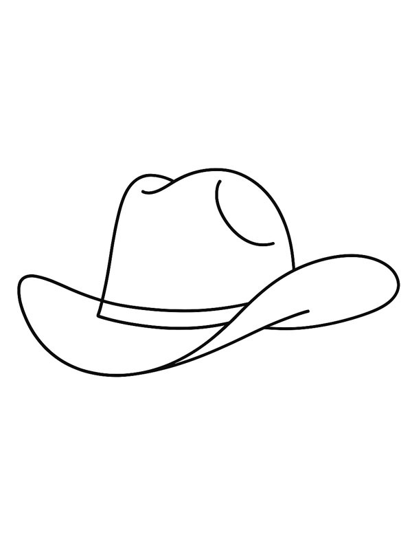 Cappello da cowboy disegno da colorare