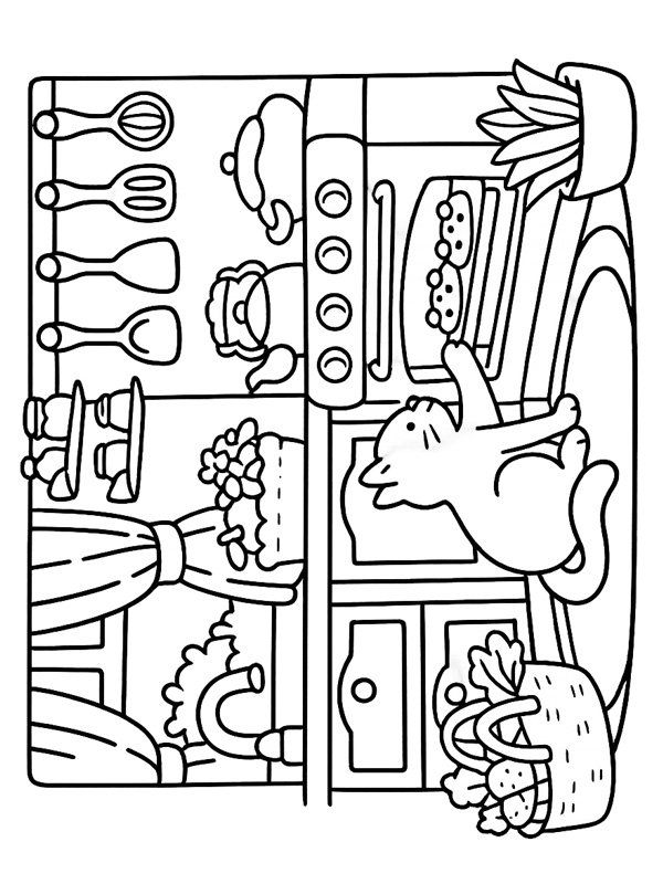 Cucina disegno da colorare