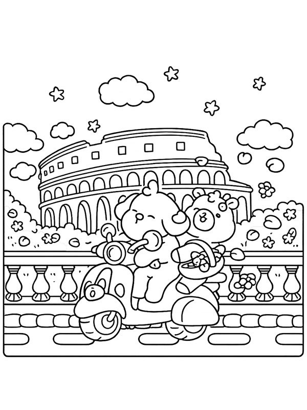 Roma disegno da colorare