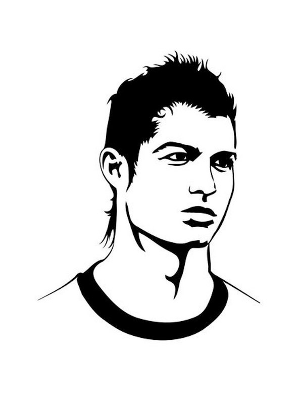 Cristiano Ronaldo disegno da colorare