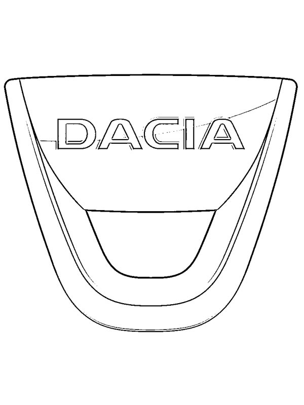 Logo Dacia disegno da colorare
