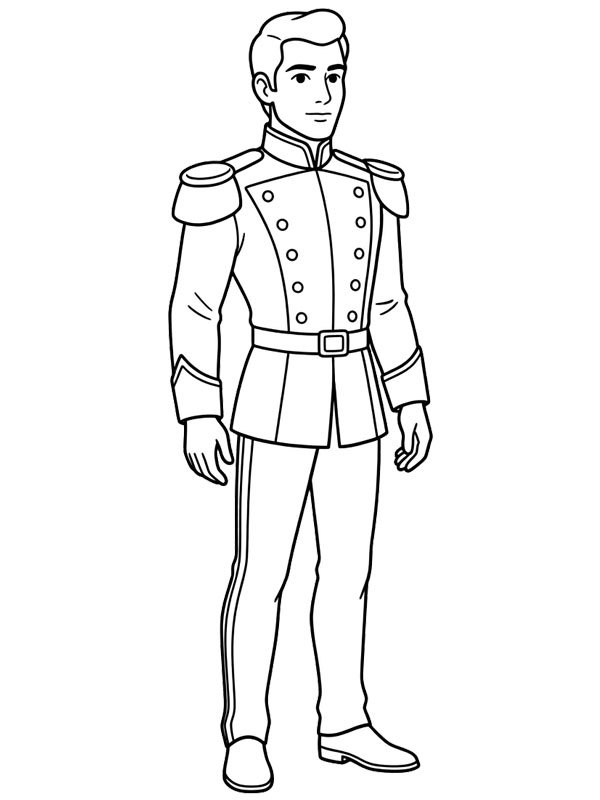 Il principe (Cenerentola) disegno da colorare