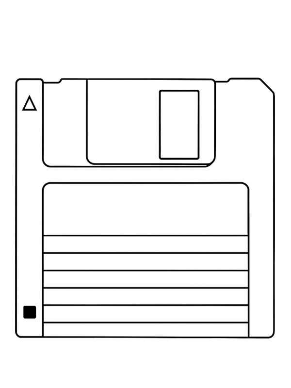 Floppy disk disegno da colorare