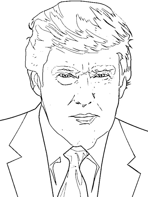 Donald Trump disegno da colorare
