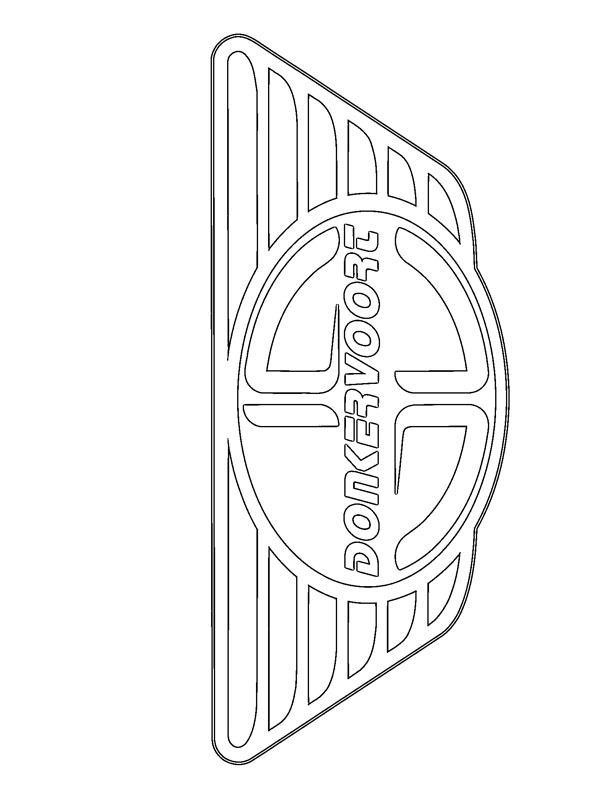 Donkervoort logo disegno da colorare