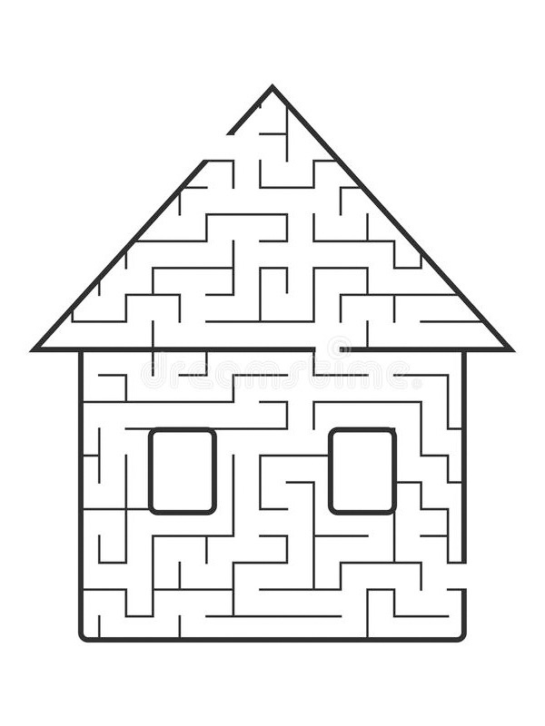 Casa labirinto disegno da colorare