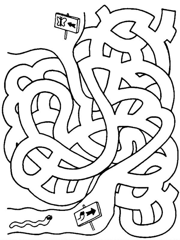 Verme Labirinto disegno da colorare