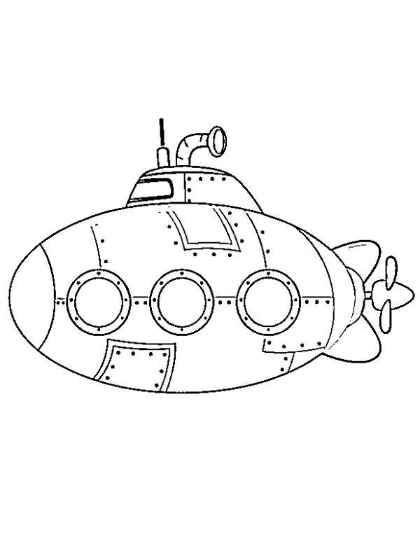 Sottomarino disegno da colorare