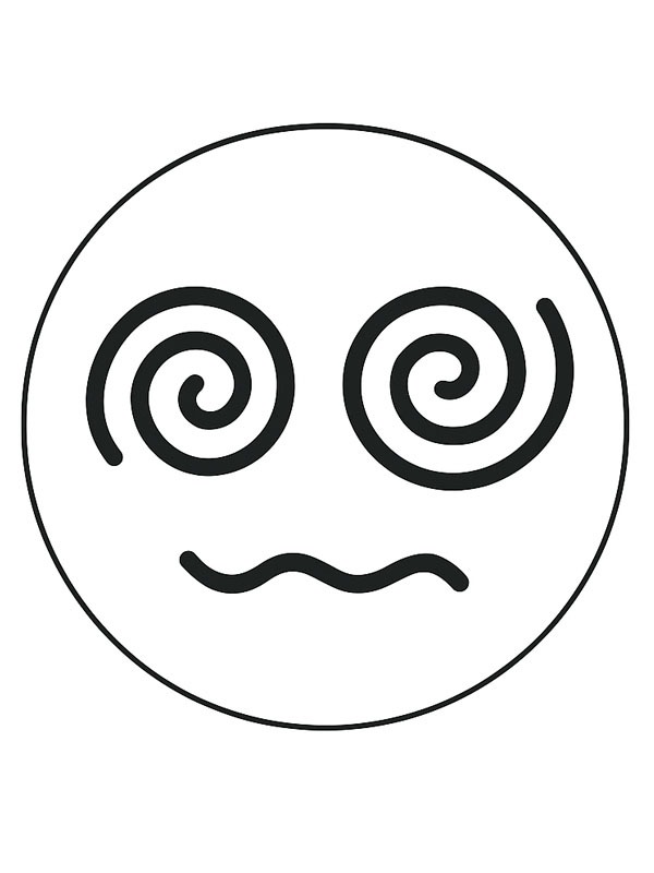 Emoji vertigini disegno da colorare