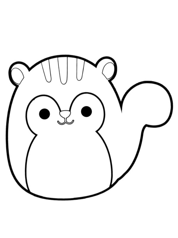 Scoiattolo Sawyer Squishmallows disegno da colorare Scoiattolo Sawyer Squishmallows disegno da colorare