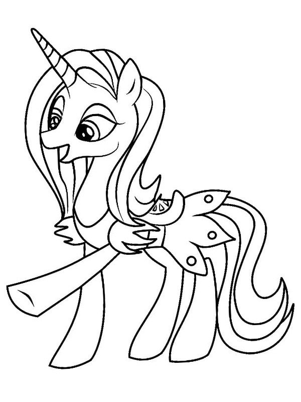 Unicorno Sassy Saddles disegno da colorare Unicorno Sassy Saddles disegno da colorare