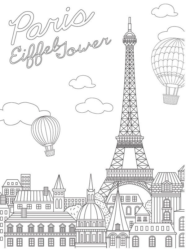 Torre Eiffel disegno da colorare