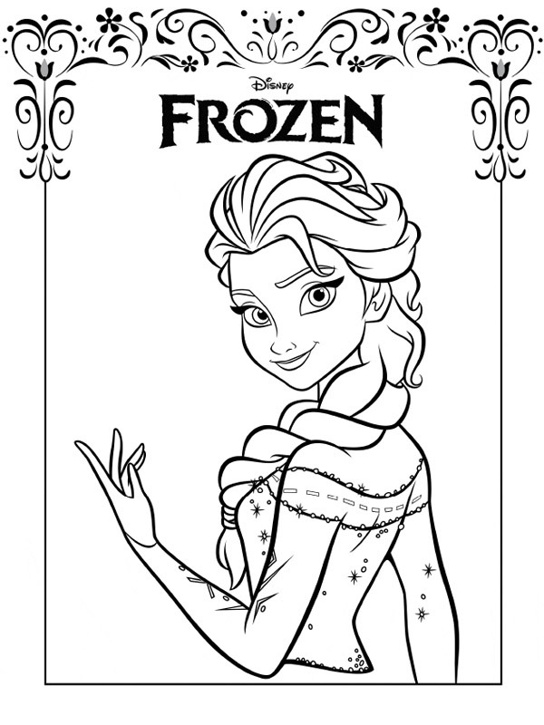 Elsa di Frozen disegno da colorare