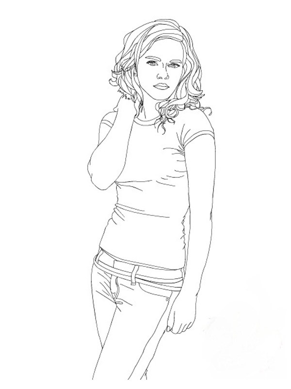 Emma Watson disegno da colorare Emma Watson disegno da colorare