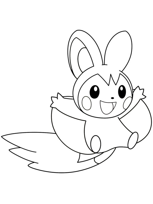 Emolga (Pokémon) disegno da colorare