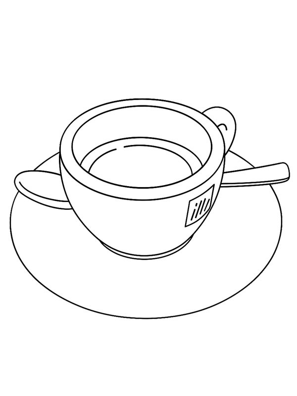 Caffè espresso disegno da colorare Caffè espresso disegno da colorare