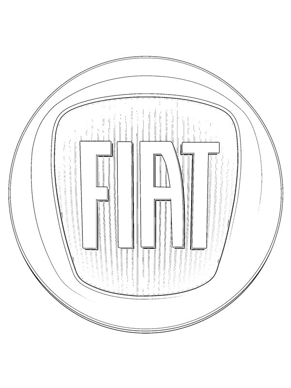 Logo Fiat disegno da colorare