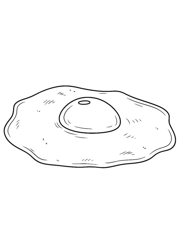Uovo all'occhio di bue disegno da colorare Uovo all'occhio di bue disegno da colorare