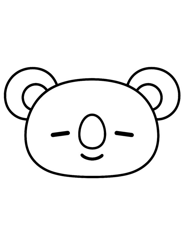 Testa Koya BT21 disegno da colorare Testa Koya BT21 disegno da colorare