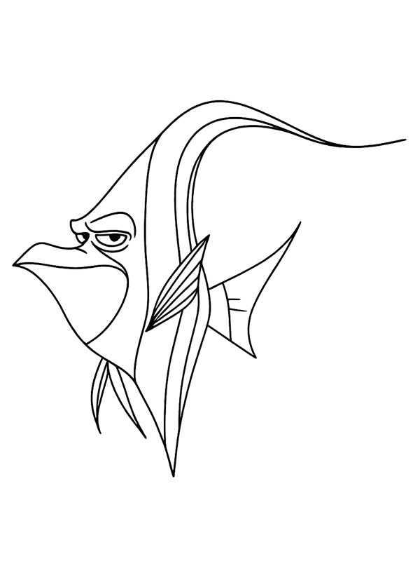 Branchia (Alla ricerca di Nemo) disegno da colorare Branchia (Alla ricerca di Nemo) disegno da colorare