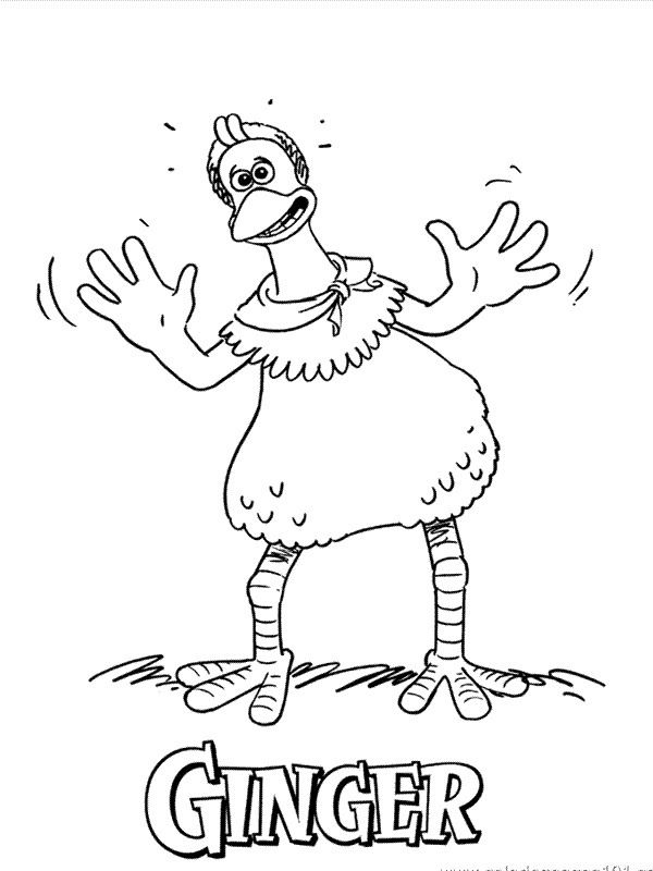 Ginger Galline in fuga disegno da colorare Ginger Galline in fuga disegno da colorare