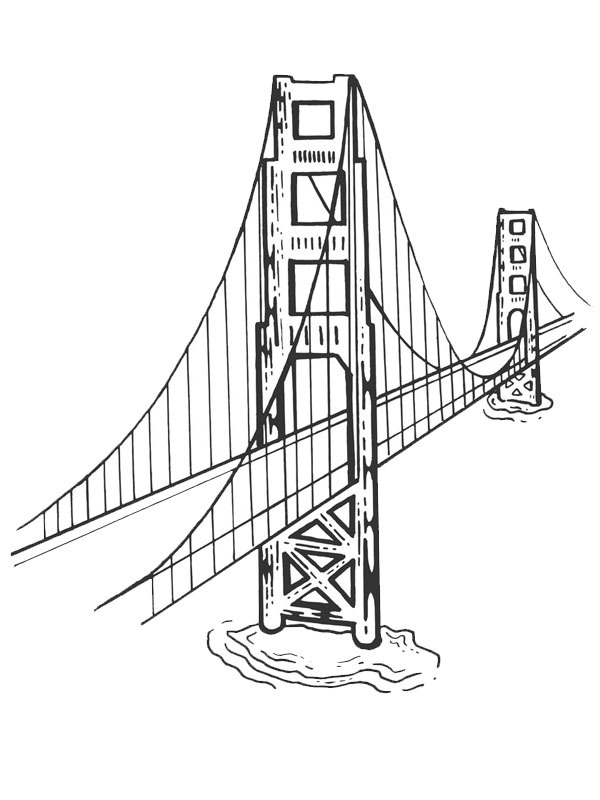 Golden Gate Bridge disegno da colorare