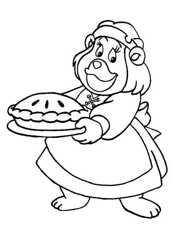 Grammi Gummi con torta disegno da colorare Grammi Gummi con torta disegno da colorare