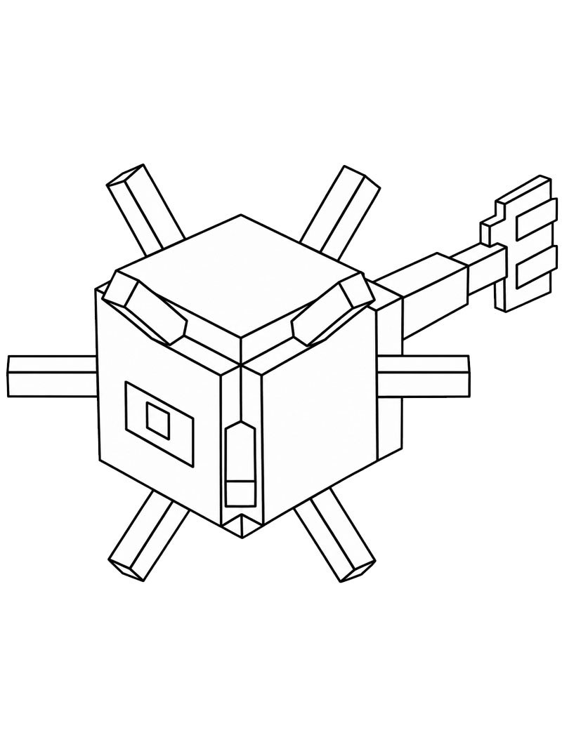 Guardian Minecraft disegno da colorare Guardian Minecraft disegno da colorare
