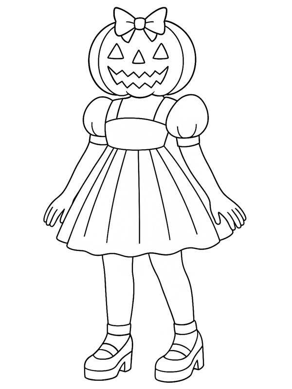 Costume di Halloween disegno da colorare