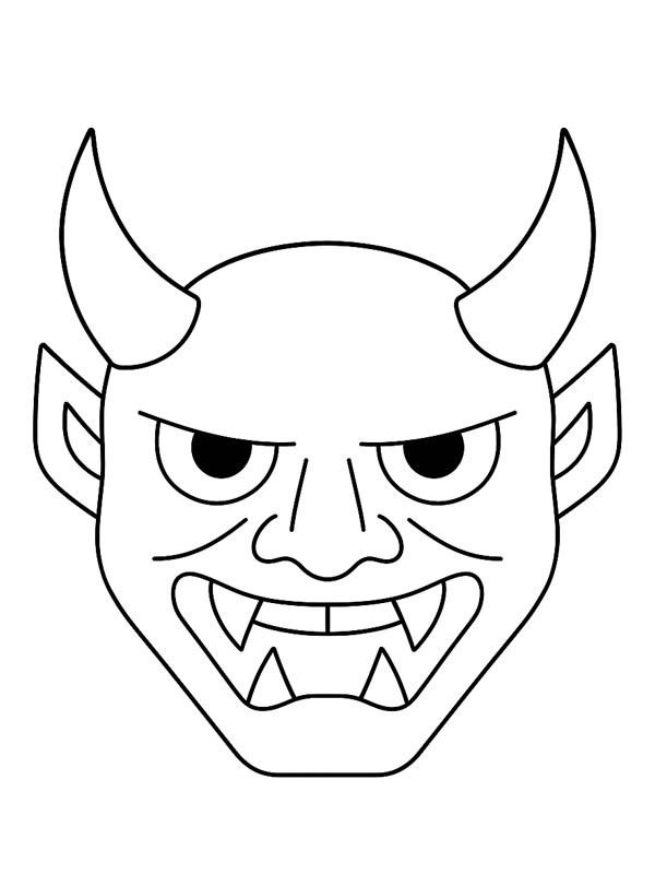 Maschera di Halloween disegno da colorare Maschera di Halloween disegno da colorare