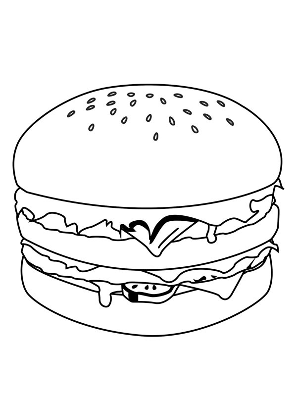 Hamburger disegno da colorare