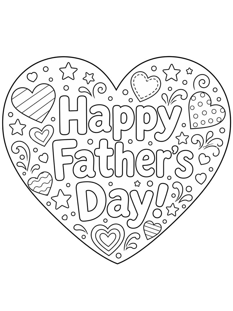 Buona Festa del Papà, Papà disegno da colorare Buona Festa del Papà, Papà disegno da colorare