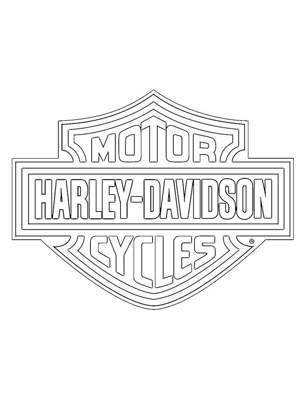 Harley-Davidson logo disegno da colorare