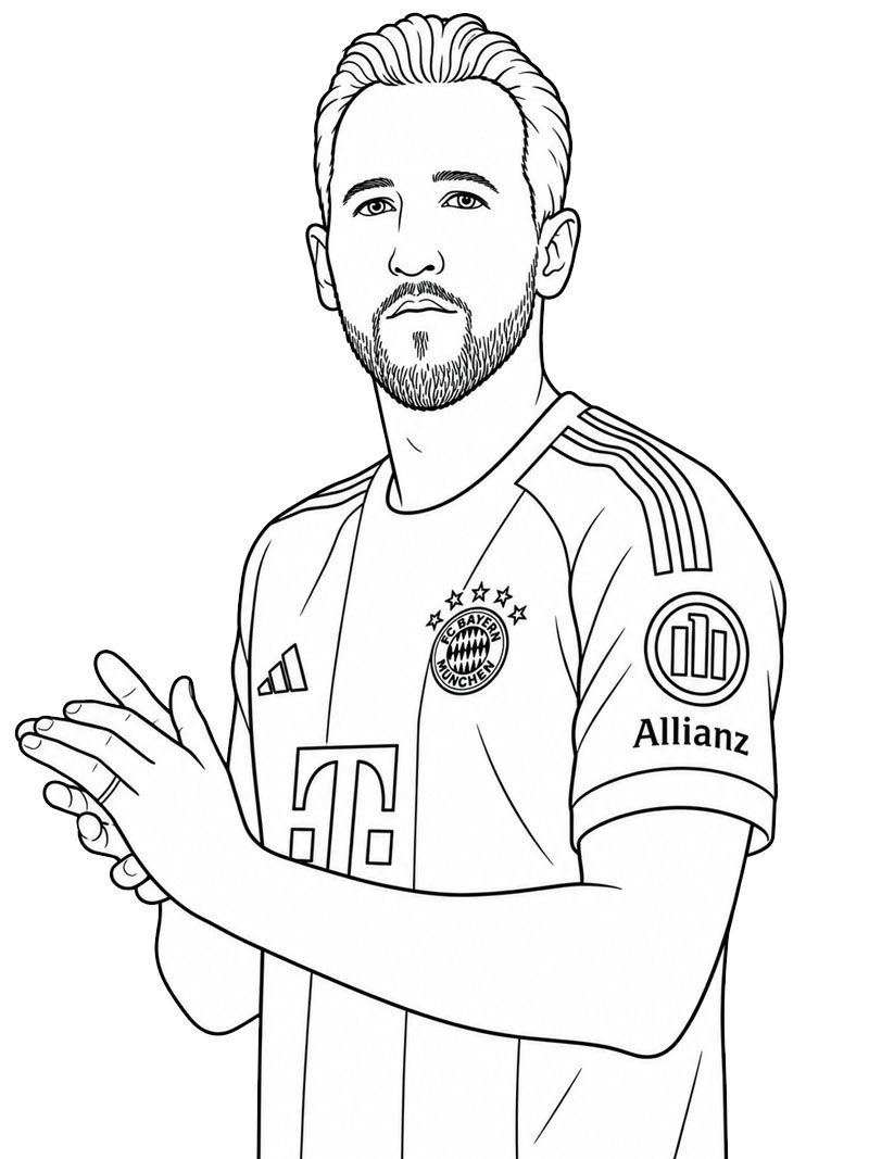 Harry Kane disegno da colorare