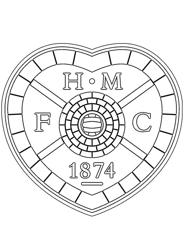 Cuore di Midlothian FC disegno da colorare