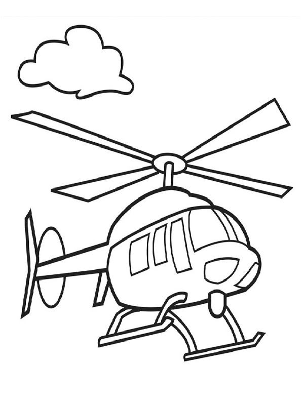 Elicottero disegno da colorare