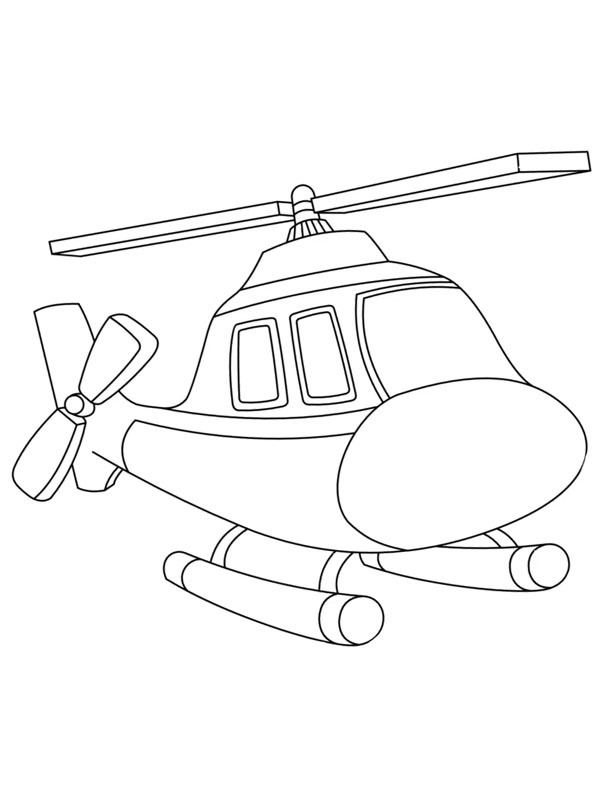 Elicottero disegno da colorare