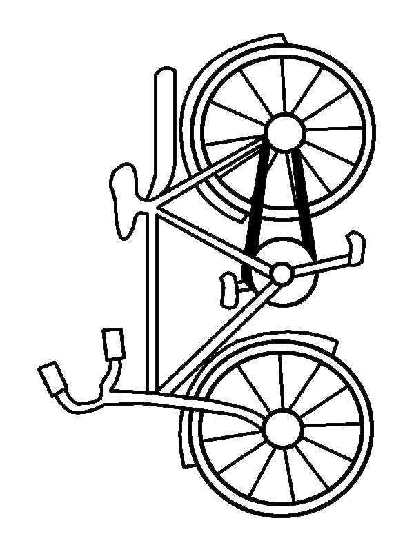 Bicicletta per uomo disegno da colorare