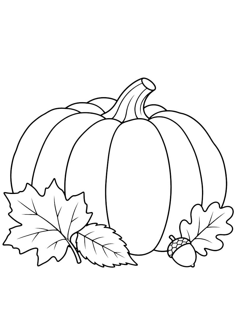 Zucca autunnale disegno da colorare Zucca autunnale disegno da colorare